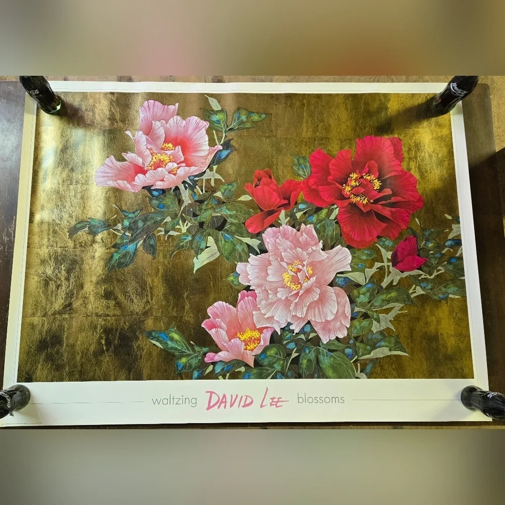 Large David Lee Vintage Art Poster - Floral Series SET OF 2 - Picture 2 of 6